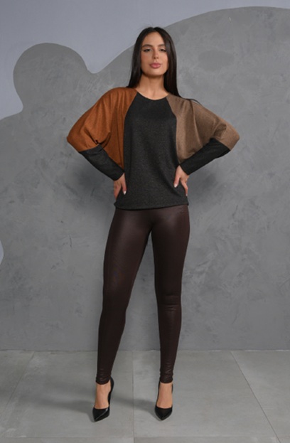Blusa ml malha winter bicolor tam esp Miralis